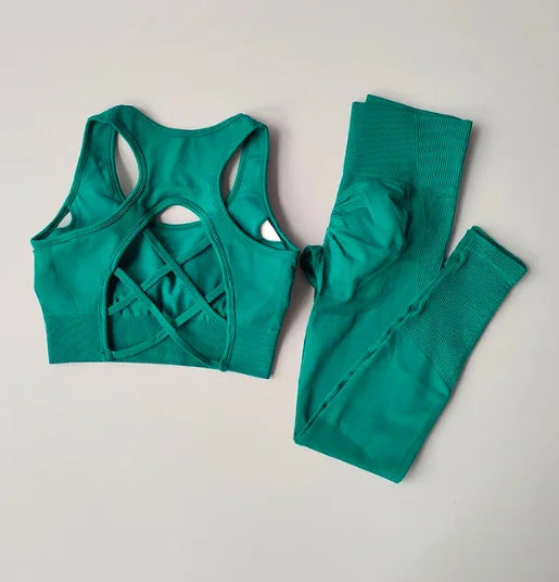 2PCS Active Set – Sports Bra & Fitness Tank Top