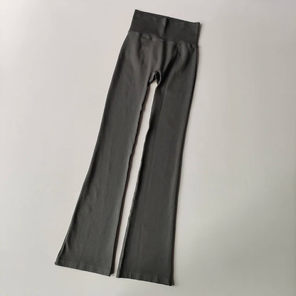 High-Waist Flared Fitness Leggings – Seamless & Lifting