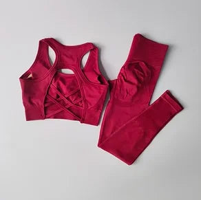 2PCS Active Set – Sports Bra & Fitness Tank Top
