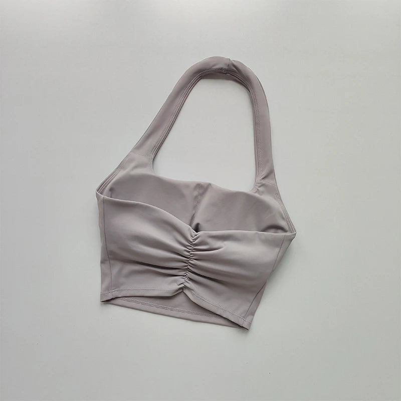 Halter Neck Sports Bra – Sexy Back & Chest Support