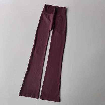 High-Waist Flared Fitness Leggings – Seamless & Lifting