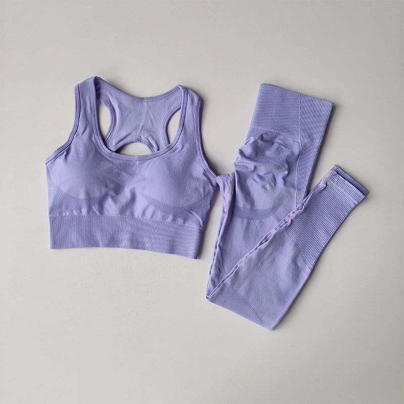 2PCS Active Set – Sports Bra & Fitness Tank Top