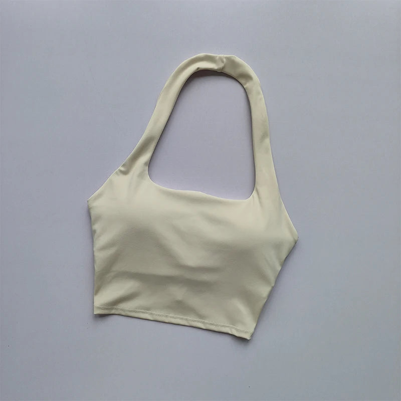 Halter Neck Sports Bra – Sexy Back & Chest Support