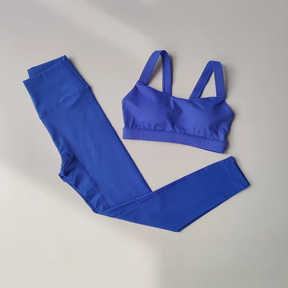 2PCS Yoga & Fitness Set – Sports Bra + High Waist Leggings